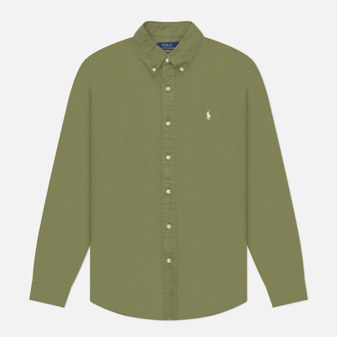 Мужская рубашка Polo Ralph Lauren Custom Fit Garment Dyed Oxford
