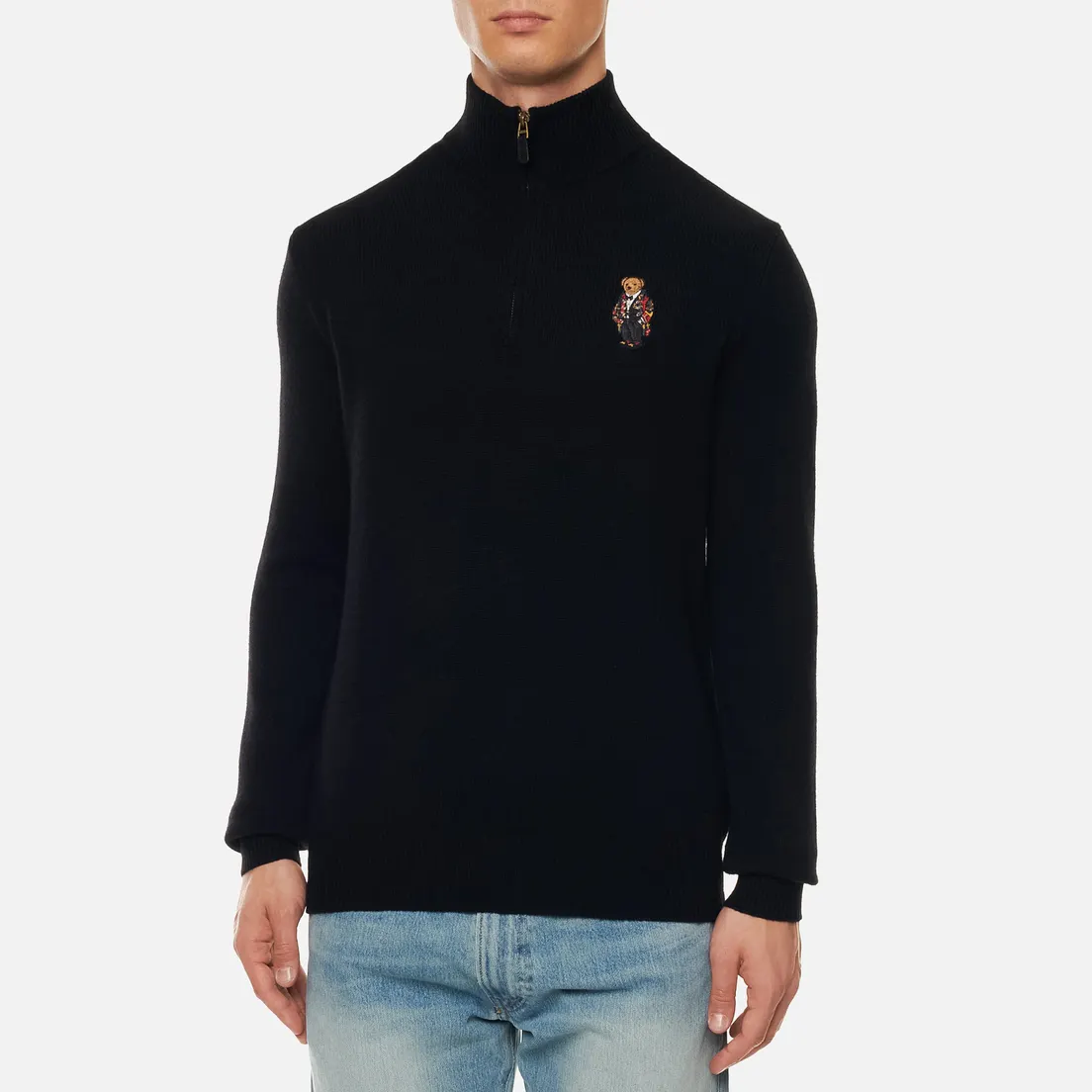 Polo Ralph Lauren Мужской свитер Half-Zip Embroidered Bear