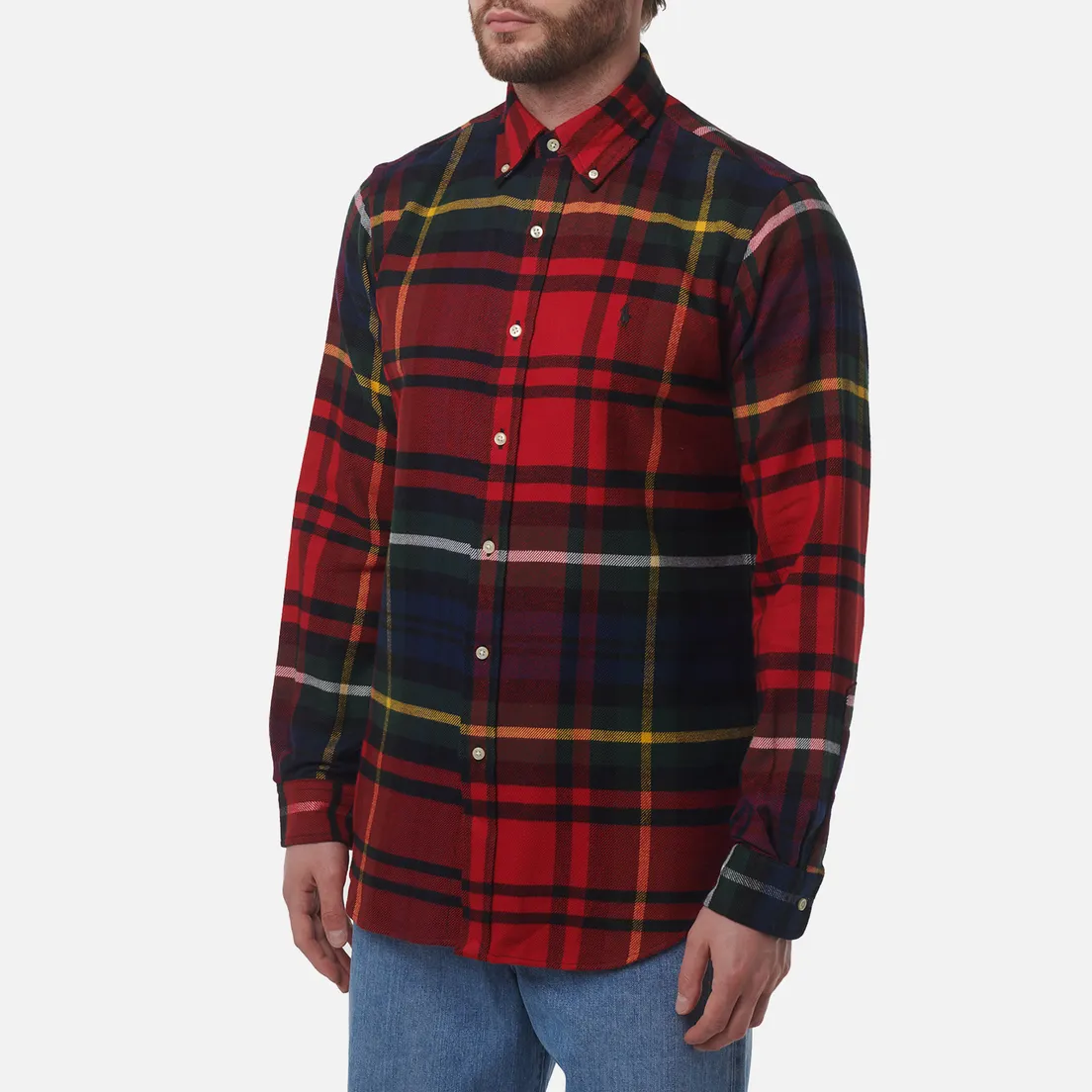 Polo Ralph Lauren Мужская рубашка Plaid Flannel Classic Fit