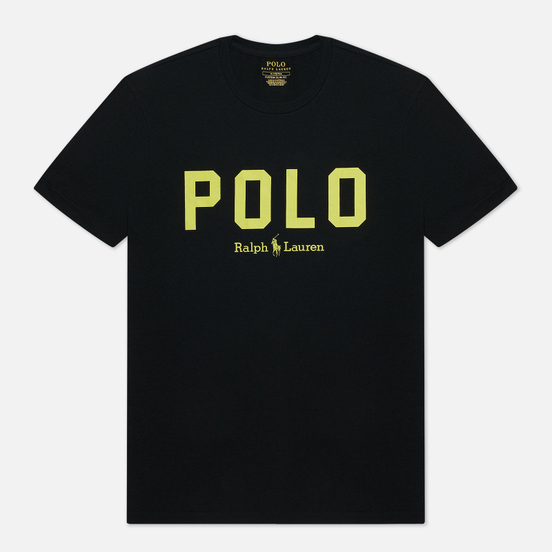 Мужская футболка Polo Ralph Lauren Logo Print Custom Slim Fit Black/Bright Pear