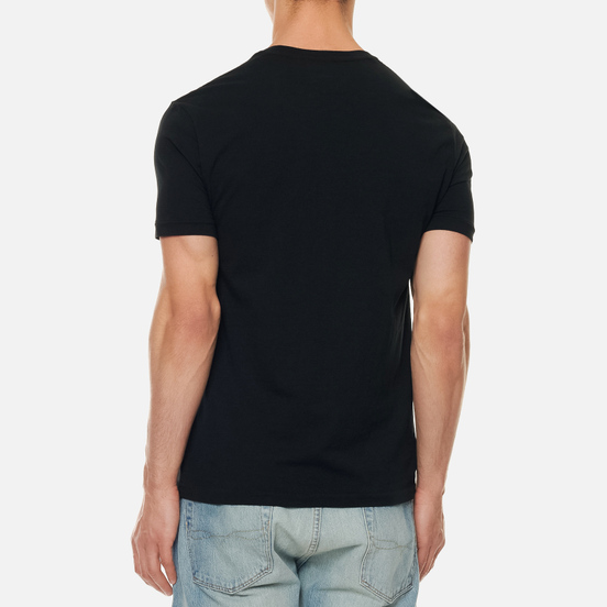 Мужская футболка Polo Ralph Lauren Logo Print Custom Slim Fit Black/Bright Pear