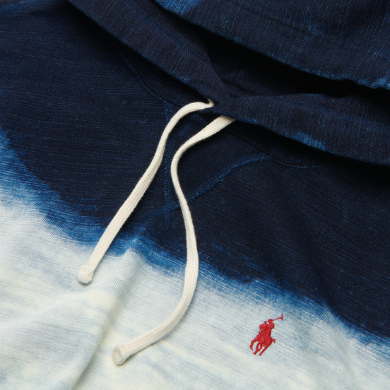 Мужская толстовка Polo Ralph Lauren Garment Dyed Seasonal Fleece Dark Indigo Cloud Wash