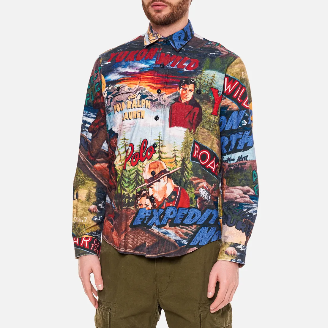 Polo Ralph Lauren Мужская рубашка Printed Flannel Expedition Poster
