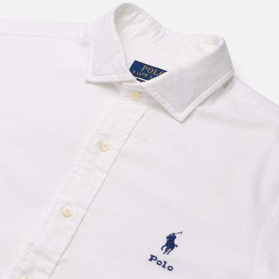 Мужская рубашка Polo Ralph Lauren Custom Fit Classic Oxford Embroidered Logo BSR White