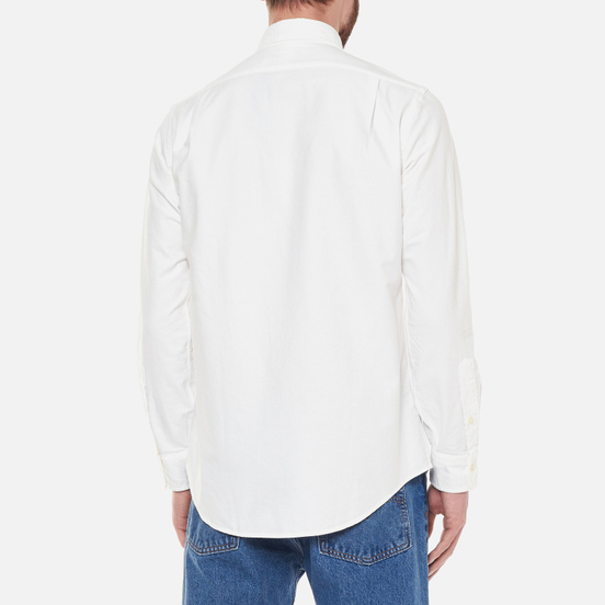 Мужская рубашка Polo Ralph Lauren Custom Fit Classic Oxford Embroidered Logo BSR White