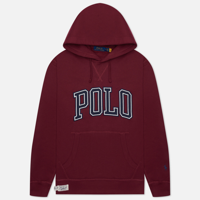 Мужская толстовка Polo Ralph Lauren, цвет красный, размер S 710-823897-005 Polo Script Logo Hoodie - фото 1