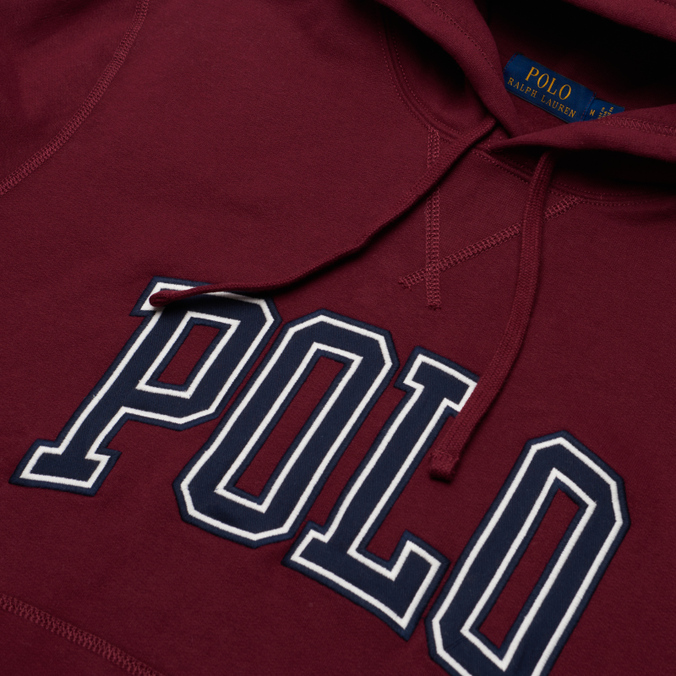 Мужская толстовка Polo Ralph Lauren, цвет красный, размер S 710-823897-005 Polo Script Logo Hoodie - фото 2