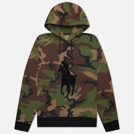 Мужская толстовка Polo Ralph Lauren Big Pony Camo Double-Knit Hoodie цвет камуфляжный размер M 7350₽