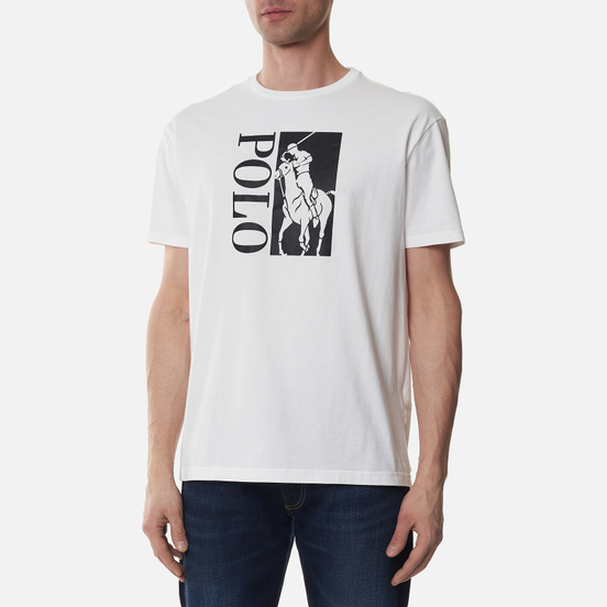 Мужская футболка Polo Ralph Lauren Big Logo Polo Printed White