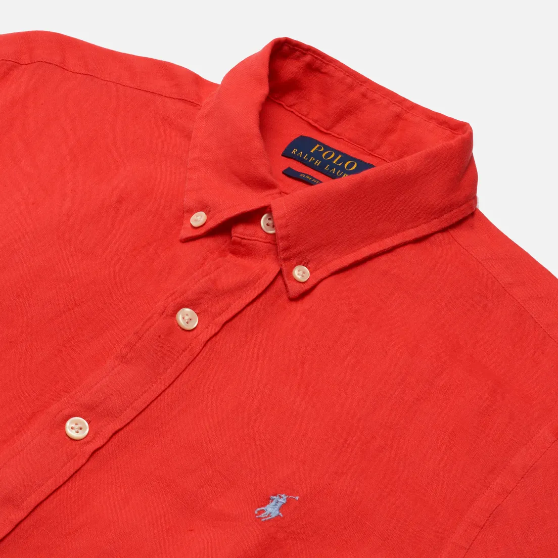 Polo Ralph Lauren Мужская рубашка Slim Fit Piece Dye Linen