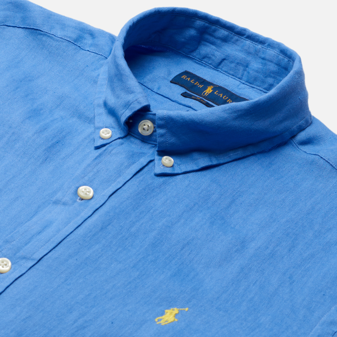 Polo Ralph Lauren Мужская рубашка Slim Fit Piece Dye Linen