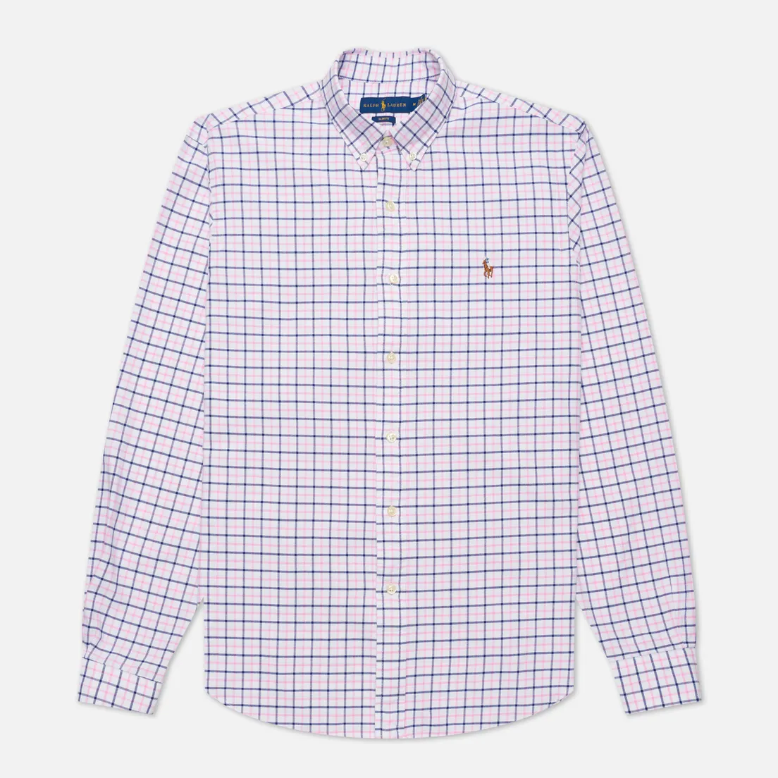 Polo Ralph Lauren Мужская рубашка Slim Fit Plaid Oxford