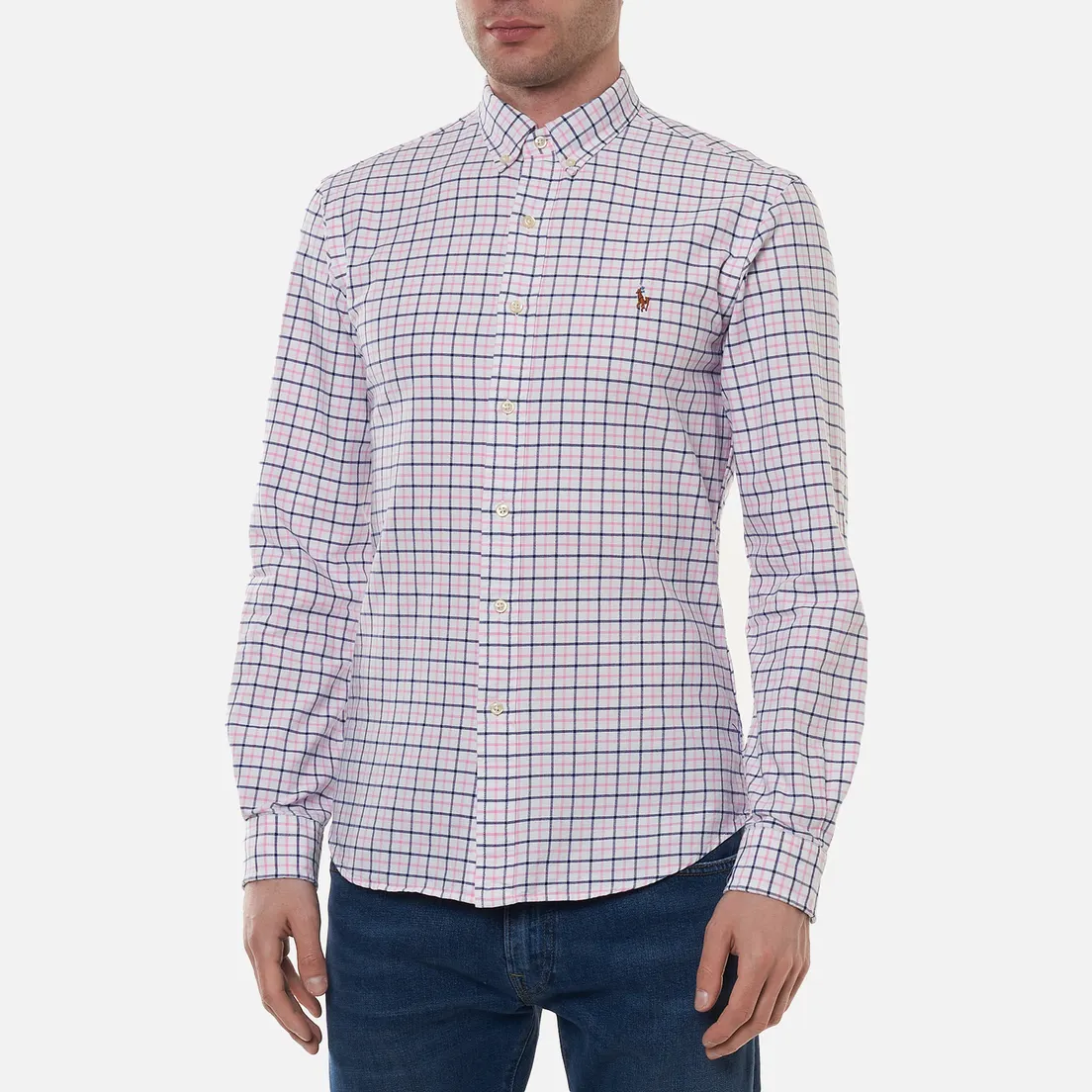 Polo Ralph Lauren Мужская рубашка Slim Fit Plaid Oxford