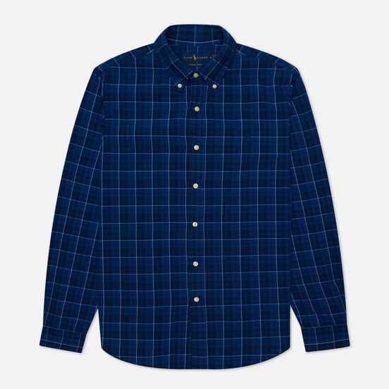 Мужская рубашка Polo Ralph Lauren Classic Oxford Custom Fit Indigo/Blue Multi