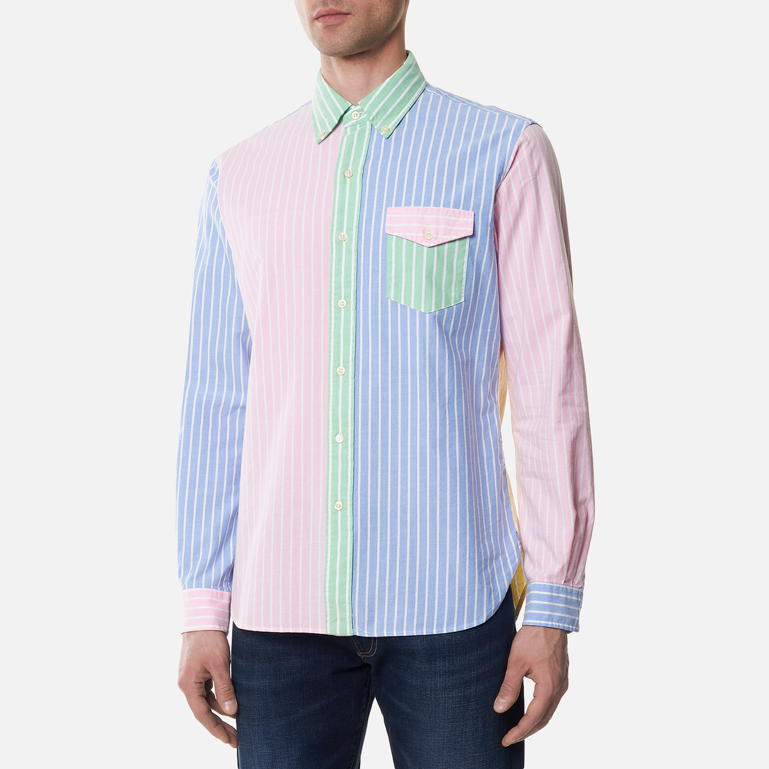 Polo Ralph Lauren Мужская рубашка Custom Fit Oxford Stripe Fun