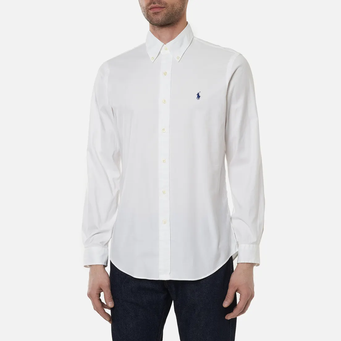 Polo Ralph Lauren Мужская рубашка Custom Fit Washed Pinpoint Oxford