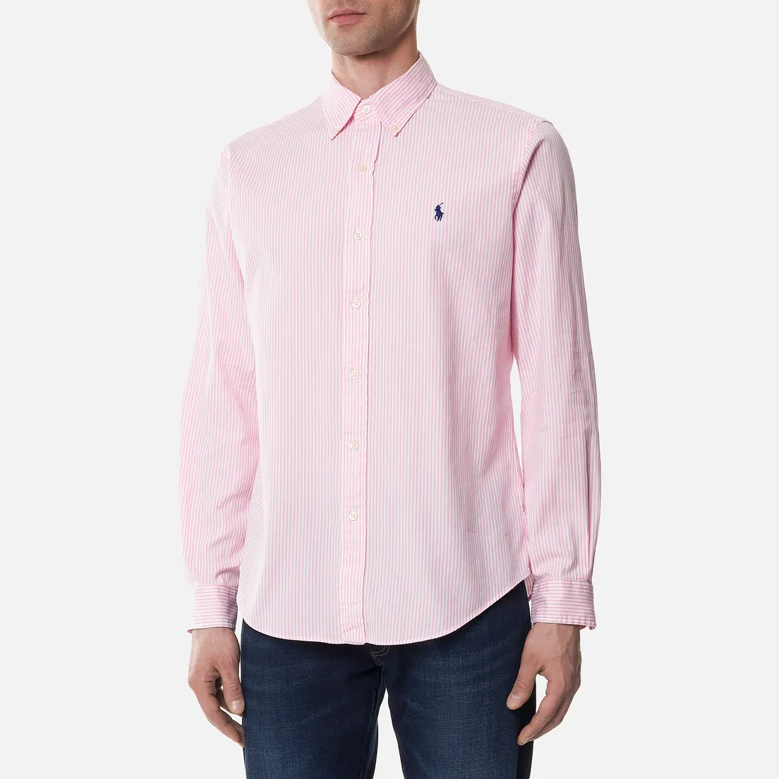 Polo Ralph Lauren Мужская рубашка Custom Fit Washed Pinpoint Oxford