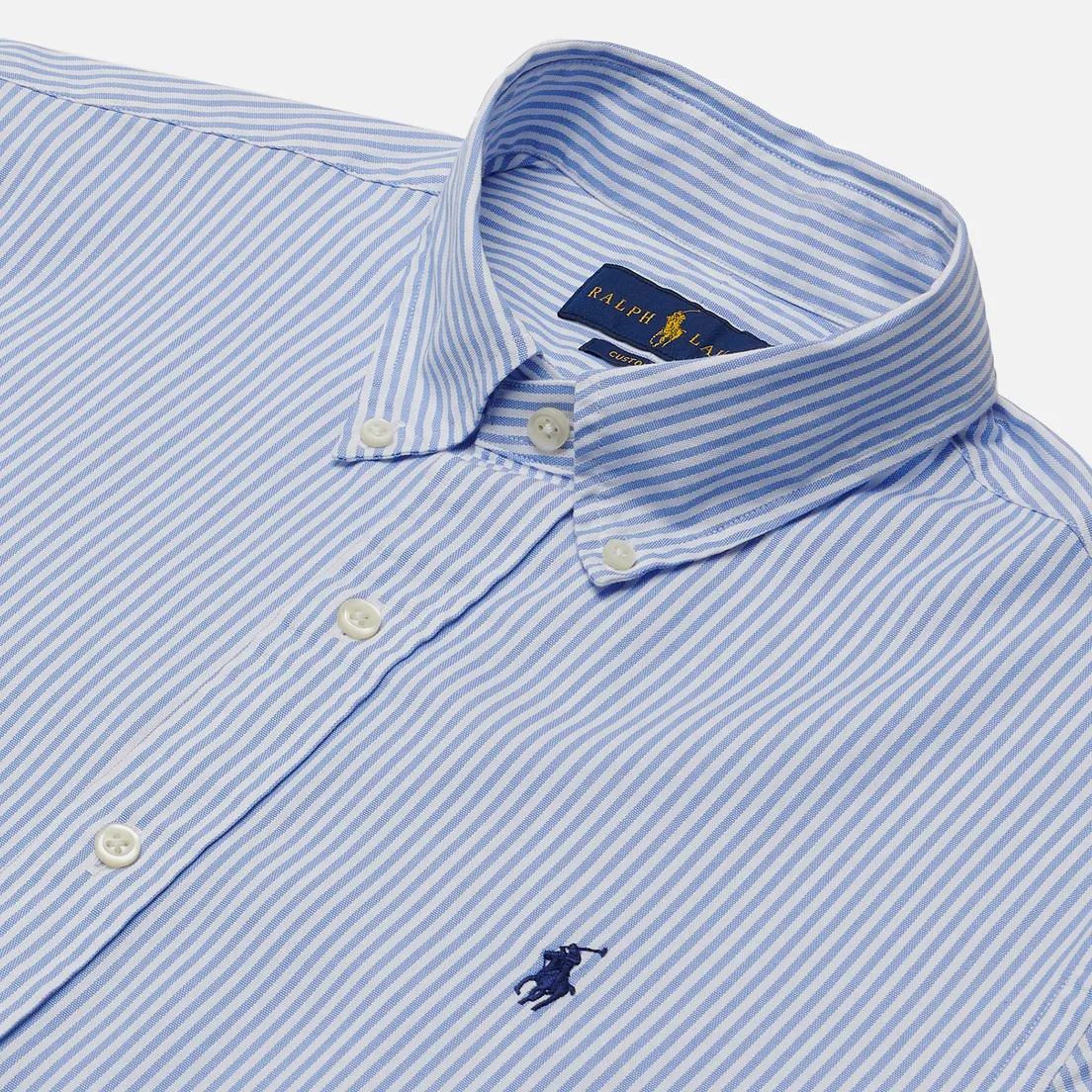 Polo Ralph Lauren Мужская рубашка Custom Fit Washed Pinpoint Oxford