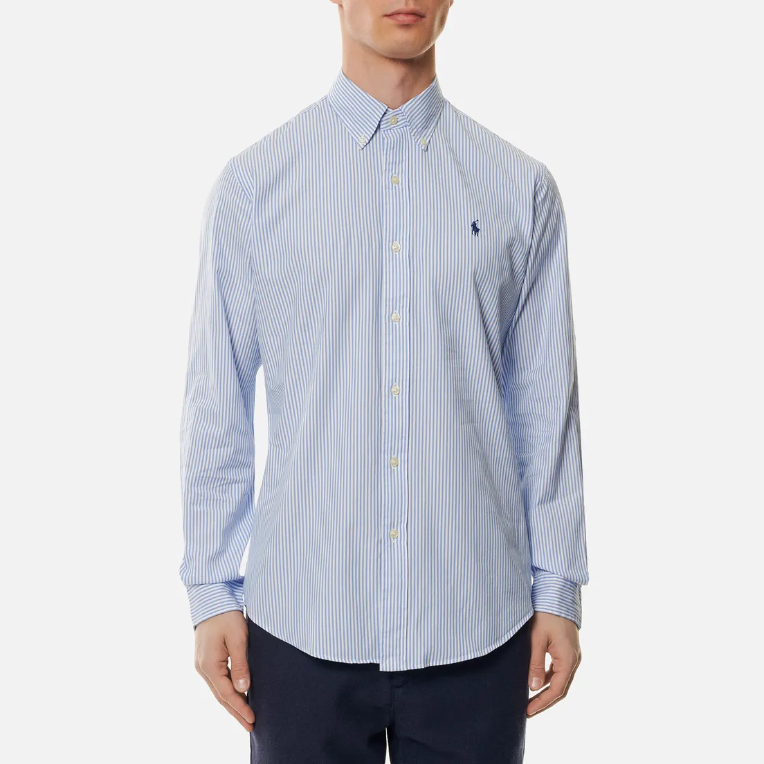 Polo Ralph Lauren Мужская рубашка Custom Fit Washed Pinpoint Oxford