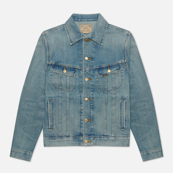 Мужская джинсовая куртка Polo Ralph Lauren Storm Rider Trucker Denim Chevy