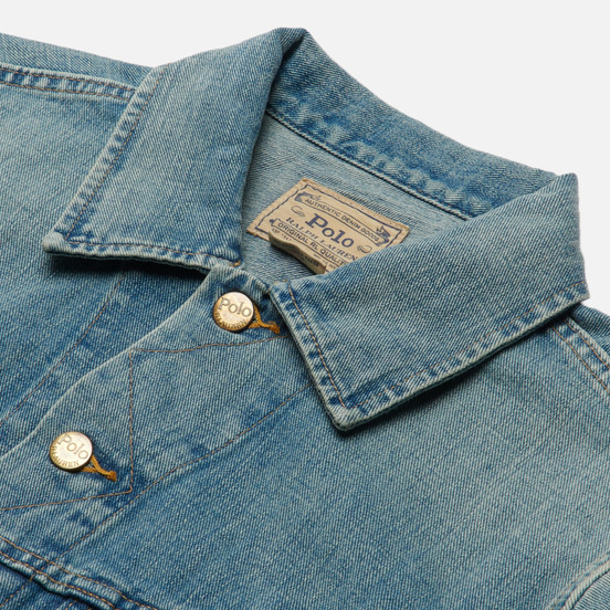 Мужская джинсовая куртка Polo Ralph Lauren Storm Rider Trucker Denim Chevy