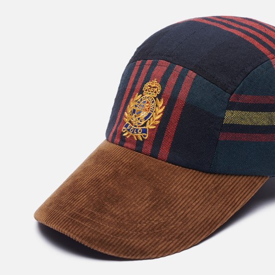 Кепка Polo Ralph Lauren Corduroy Bill Plaid 5-Panel Red/Multi Plaid