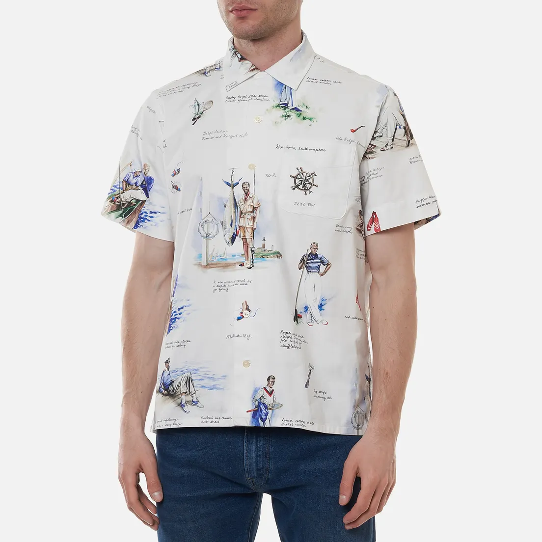 Polo Ralph Lauren Мужская рубашка Classic Fit Print Oxford Camp