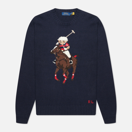 Мужской свитер Polo Ralph Lauren Player Bear Polo, цвет синий, размер L