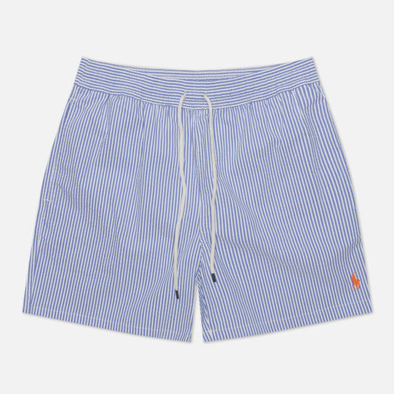 Мужские шорты Polo Ralph Lauren Traveller Swimming Trunk Seersucker Cruise Royal/Seersucker