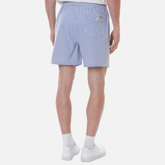 Мужские шорты Polo Ralph Lauren Traveller Swimming Trunk Seersucker Cruise Royal/Seersucker