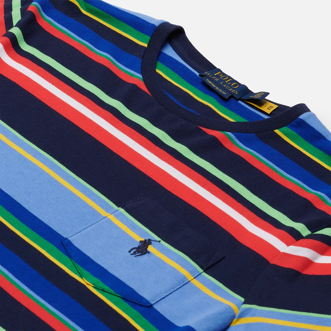 Polo Ralph Lauren Мужская футболка Custom Slim Fit Striped