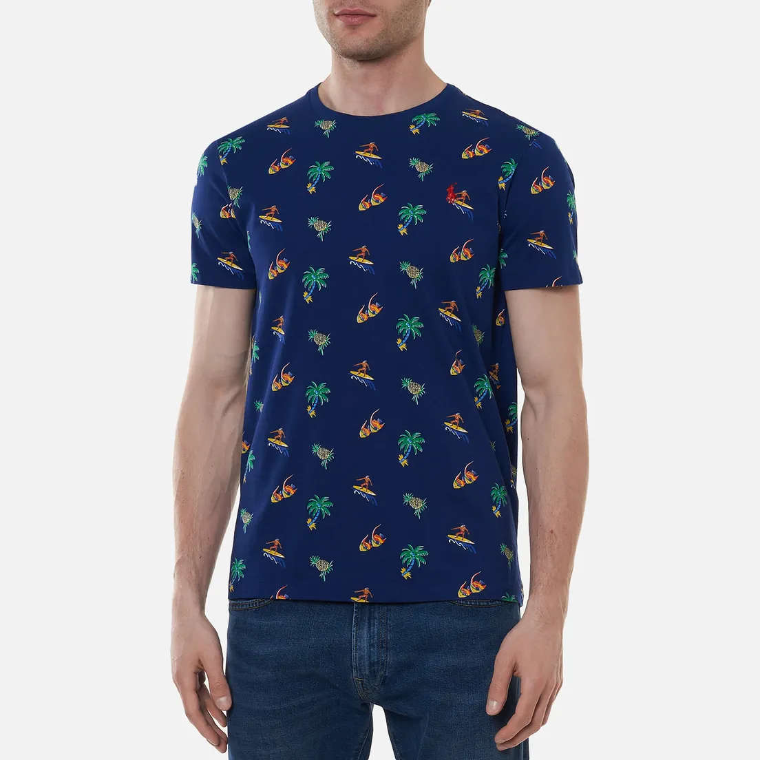 Polo Ralph Lauren Мужская футболка Tropical Surfer Custom Slim Fit