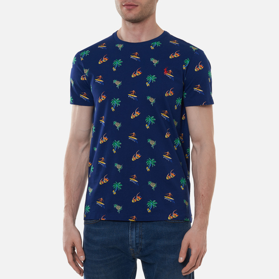 Мужская футболка Polo Ralph Lauren Tropical Surfer Custom Slim Fit Fall Royal