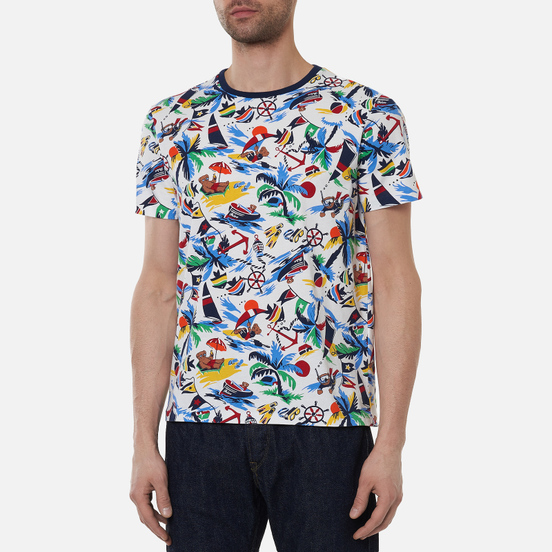Мужская футболка Polo Ralph Lauren Polo Bear Camp Crew Neck White Nautical Deco Bearwaiian
