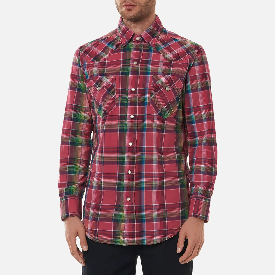 Polo Ralph Lauren Мужская рубашка Classic Fit Madras Western