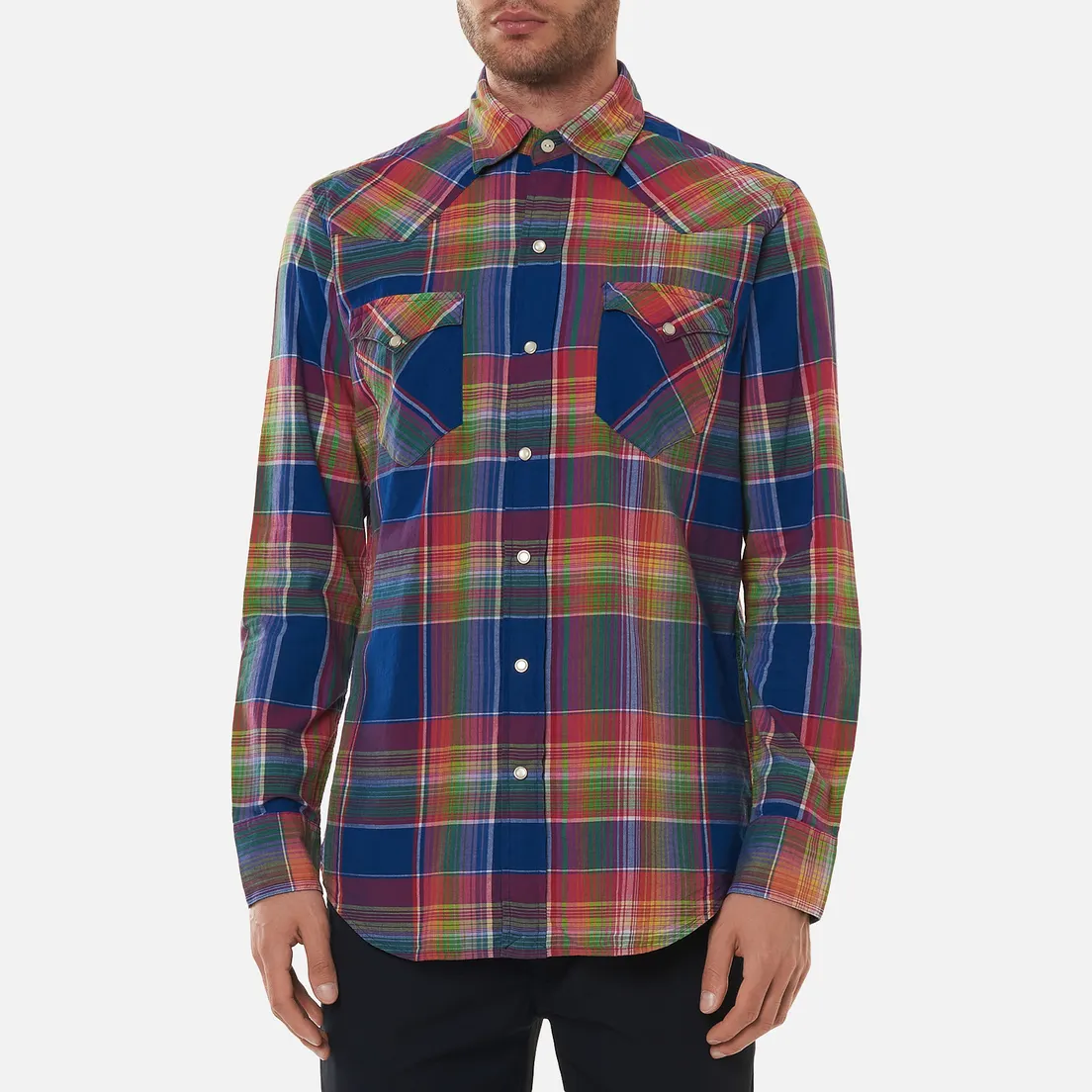 Polo Ralph Lauren Мужская рубашка Classic Fit Madras Western
