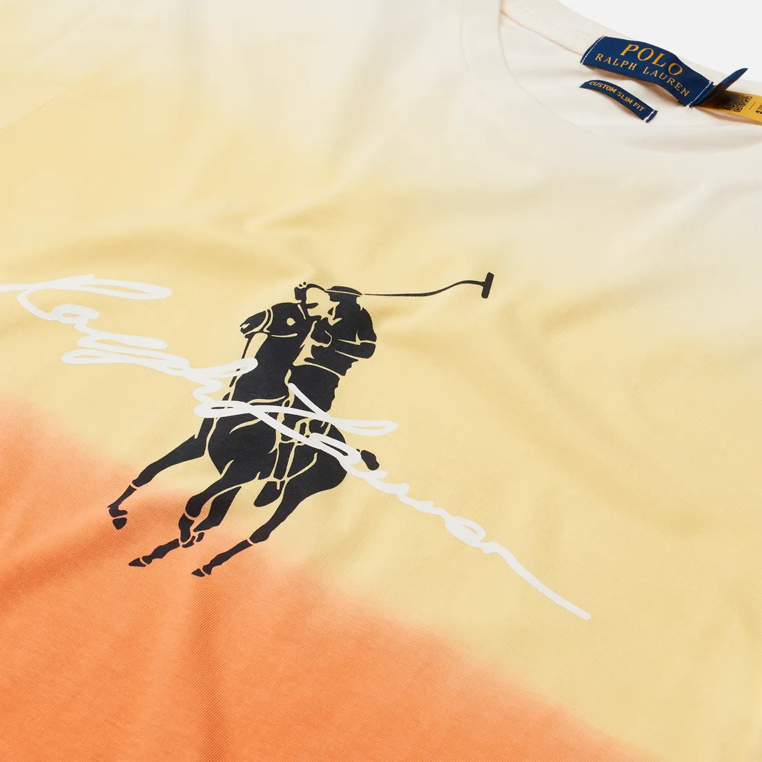 Polo Ralph Lauren Мужская футболка Custom Slim Fit Dip-Dyed Graphic