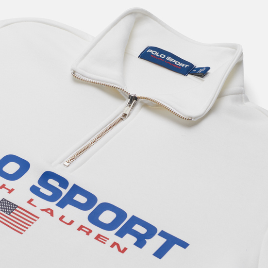 Мужская толстовка Polo Ralph Lauren Polo Sport Fleece Half-Zip White