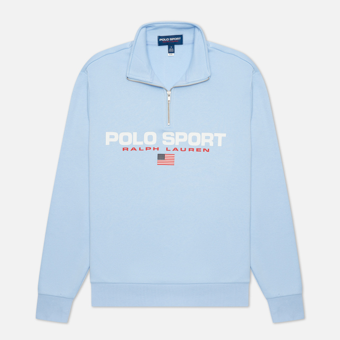 Мужская толстовка Polo Ralph Lauren, цвет голубой, размер L 710-835766-008 Polo Sport Fleece Half-Zip - фото 1