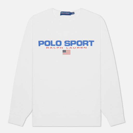 Мужская толстовка Polo Ralph Lauren Polo Sport Fleece Crew Neck White