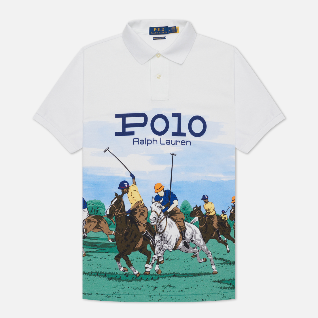 Polo Ralph Lauren Мужское поло Custom Slim Fit Polo Club Scenic
