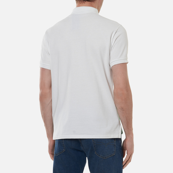 Мужское поло Polo Ralph Lauren Custom Slim Fit Polo Club Scenic White