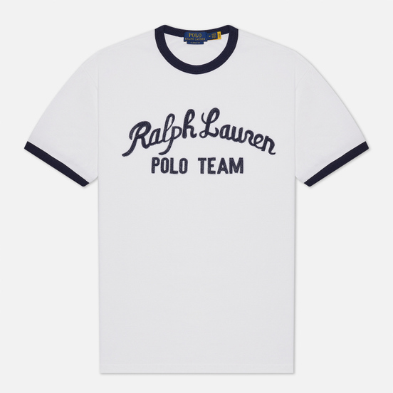 Мужская футболка Polo Ralph Lauren Classic Fit Polo Team Mesh White