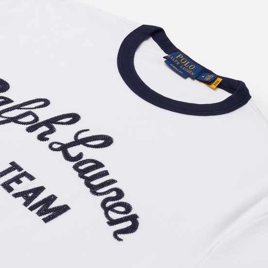 Мужская футболка Polo Ralph Lauren Classic Fit Polo Team Mesh White