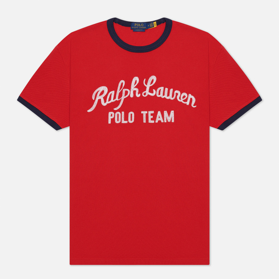Мужская футболка Polo Ralph Lauren Classic Fit Embroidered Mesh Red