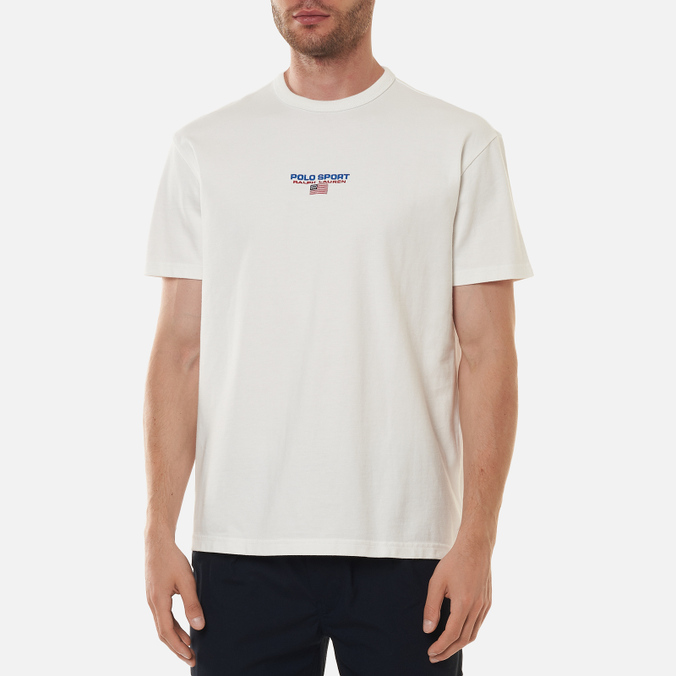 Мужская футболка Polo Ralph Lauren, цвет белый, размер XL 710-836755-003 Polo Sport Heavyweight Jersey - фото 3