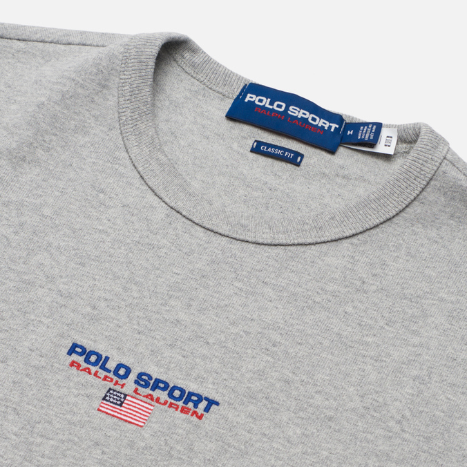 Мужская футболка Polo Ralph Lauren, цвет серый, размер XL 710-836755-010 Polo Sport Heavyweight Jersey - фото 2