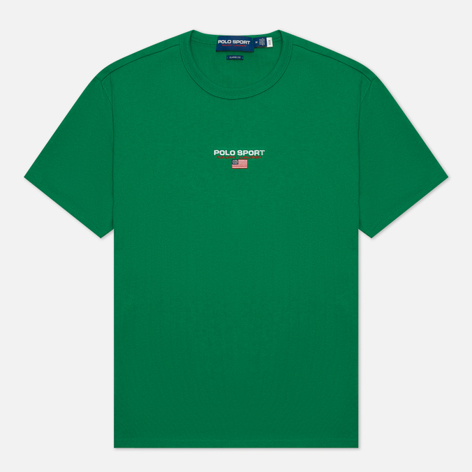 Мужская футболка Polo Ralph Lauren, цвет зелёный, размер S 710-836755-011 Polo Sport Heavyweight Jersey - фото 1
