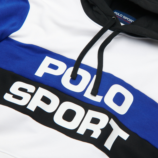 Мужская толстовка Polo Ralph Lauren Polo Sport Colour-Blocked Fleece Hoodie White/Multi