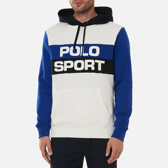 Мужская толстовка Polo Ralph Lauren Polo Sport Colour-Blocked Fleece Hoodie White/Multi